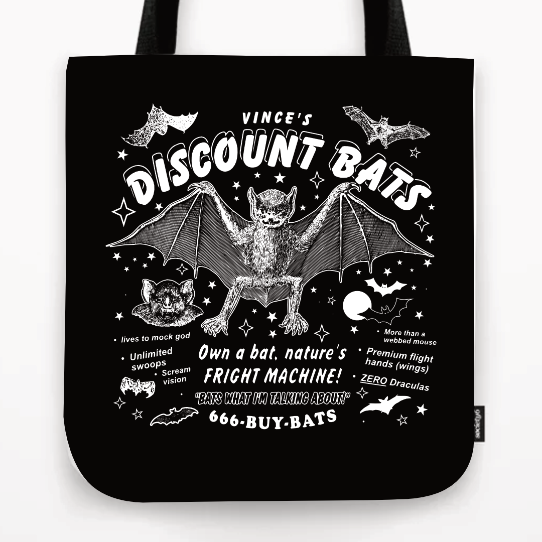 "Discount Bats" jumbo tote bag