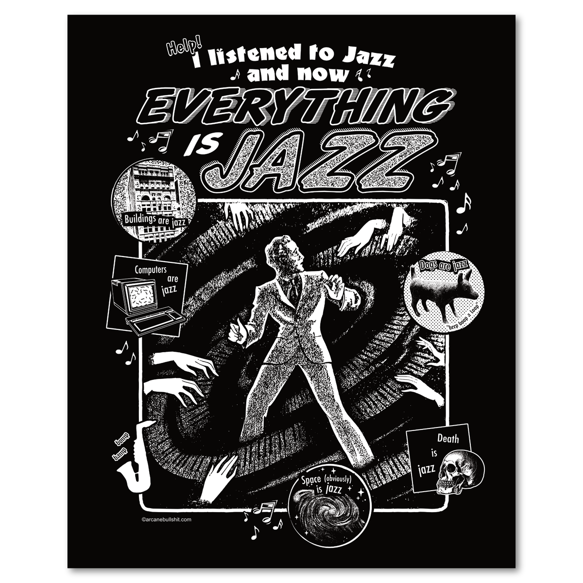 "Everything is Jazz" Risograph Poster