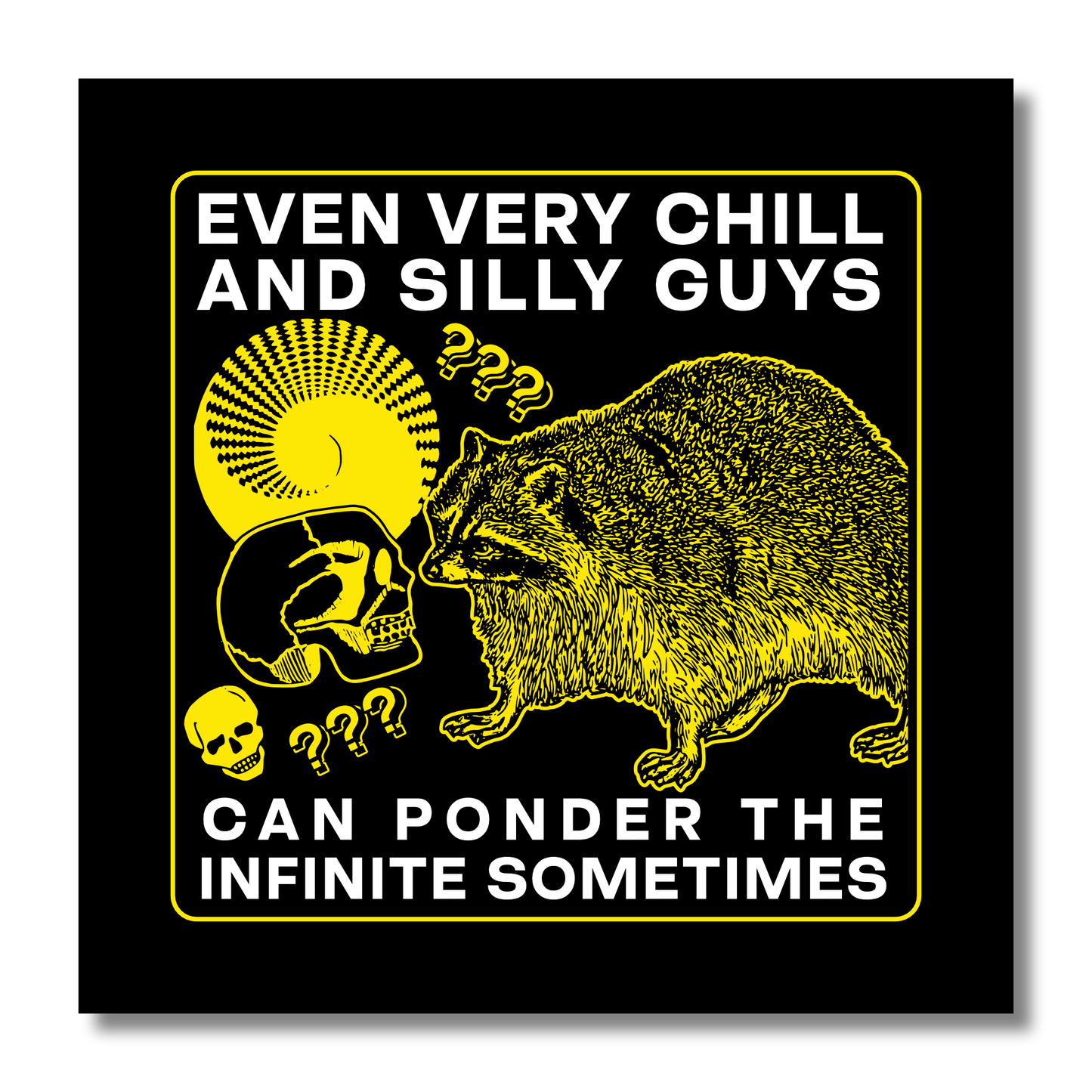 "Ponder The Infinite" Fluorescent Vinyl Sticker