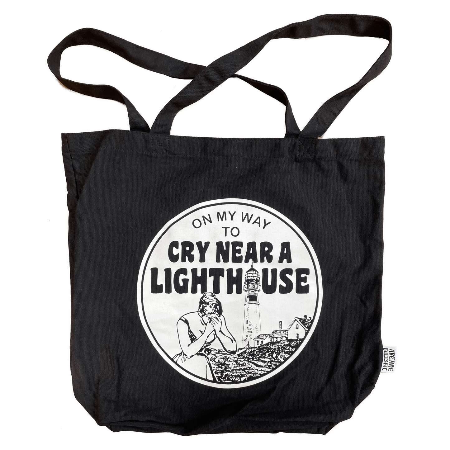 Arcane Bullshit Tote "Cry Near a Lighthouse" Jumbo Tote Bag