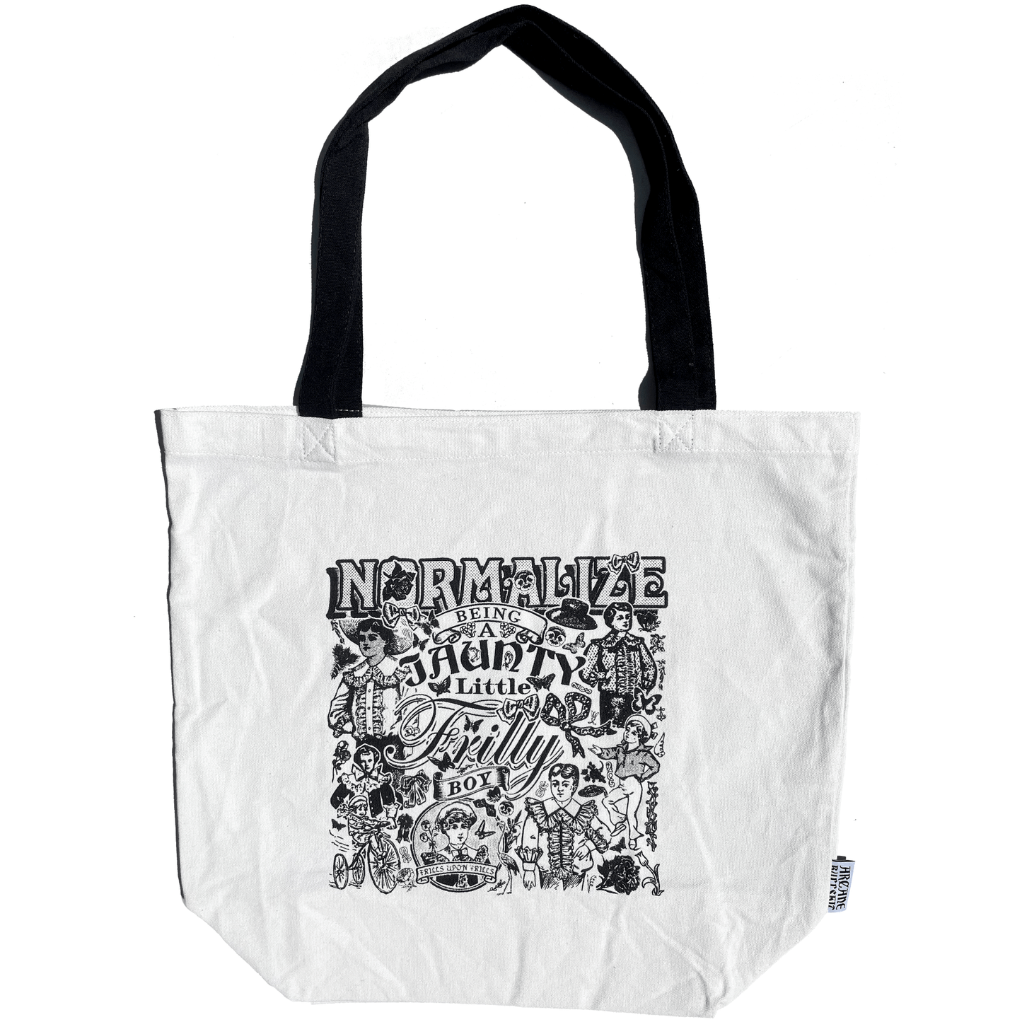 Arcane Bullshit Tote "Frilly Boy" Jumbo Tote Bag