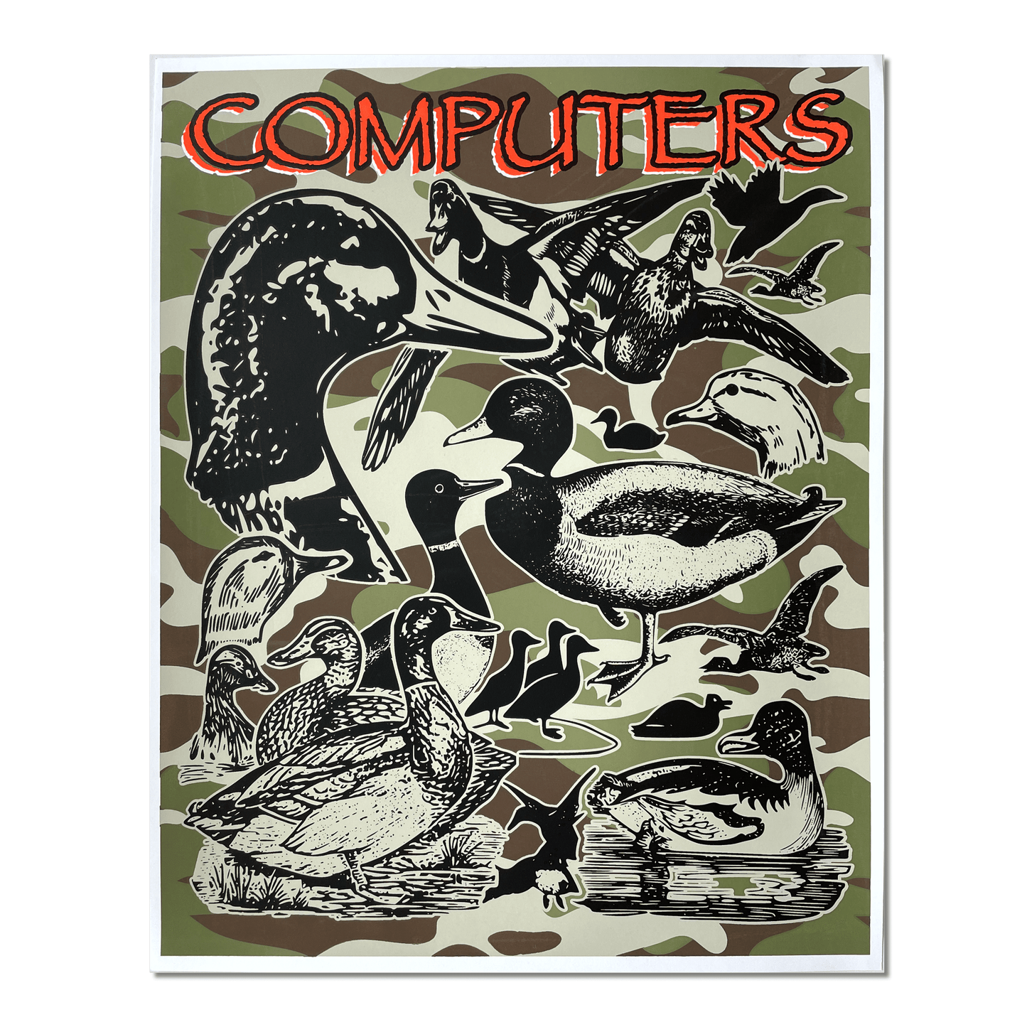 Arcane Bullshit Poster LIMITED EDITION 16"x20" camo screenprint "Computers" Poster