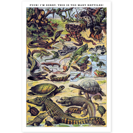 "Reptiles" Risograph Poster