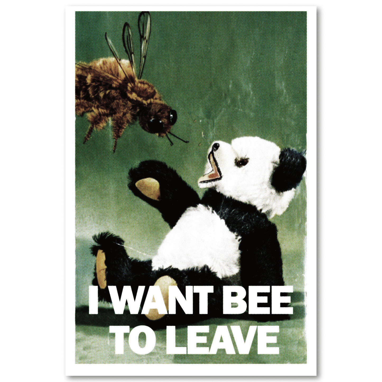 Arcane Bullshit Poster "Bee Leave" Risograph Poster