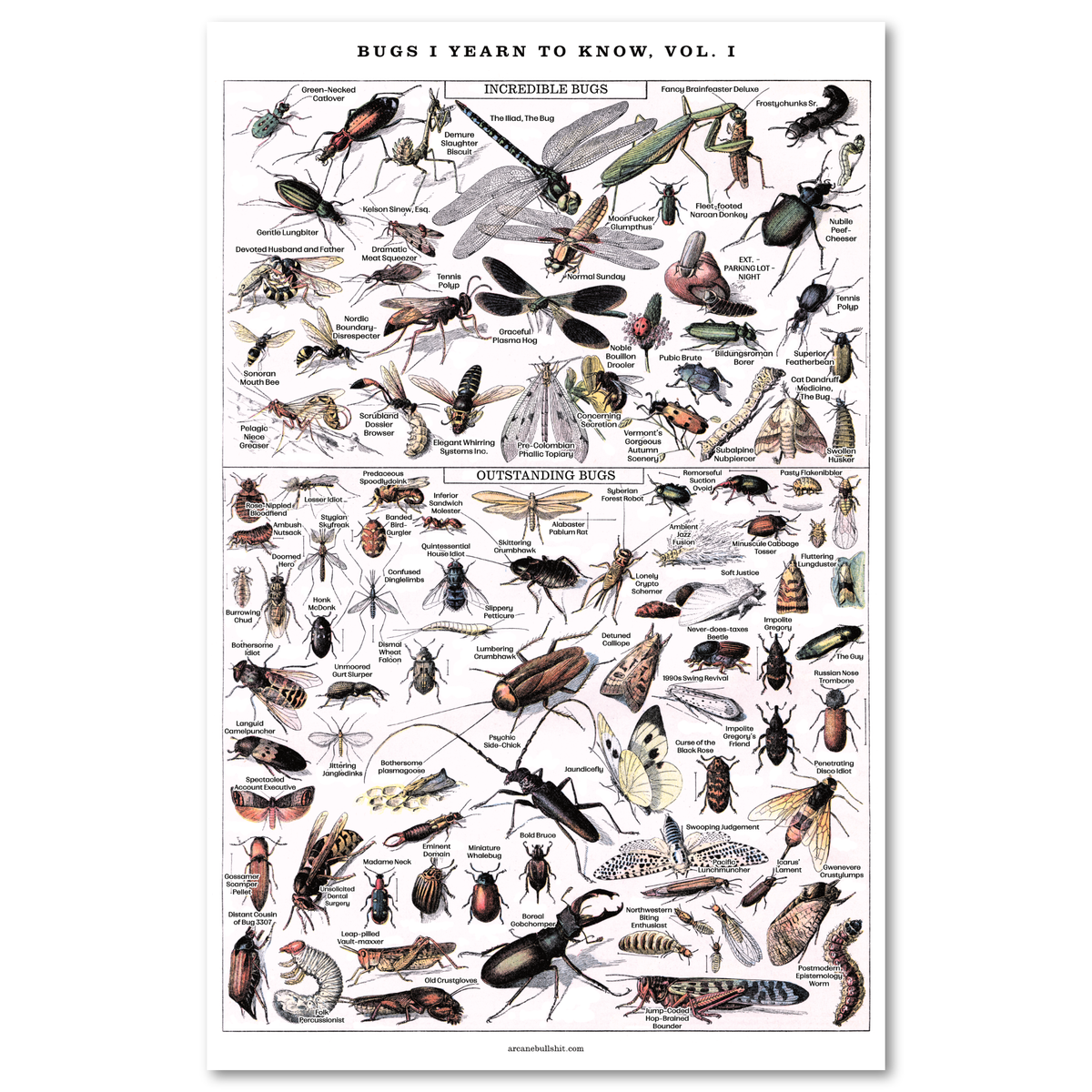 "Bugs I Yearn To Know" Risograph Poster