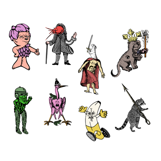 Demon Stickers Series 1 (Pack of 8)