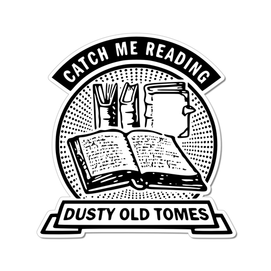 "Dusty Old Tomes" Die-cut Sticker