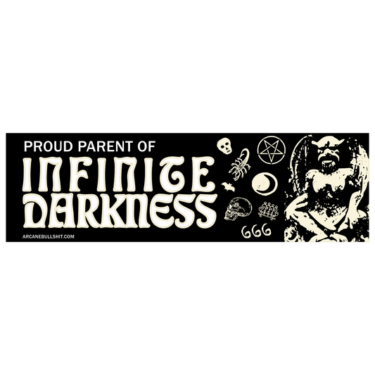 Autocollant pour pare-chocs "Infinite Darkness" qui brille dans le noir