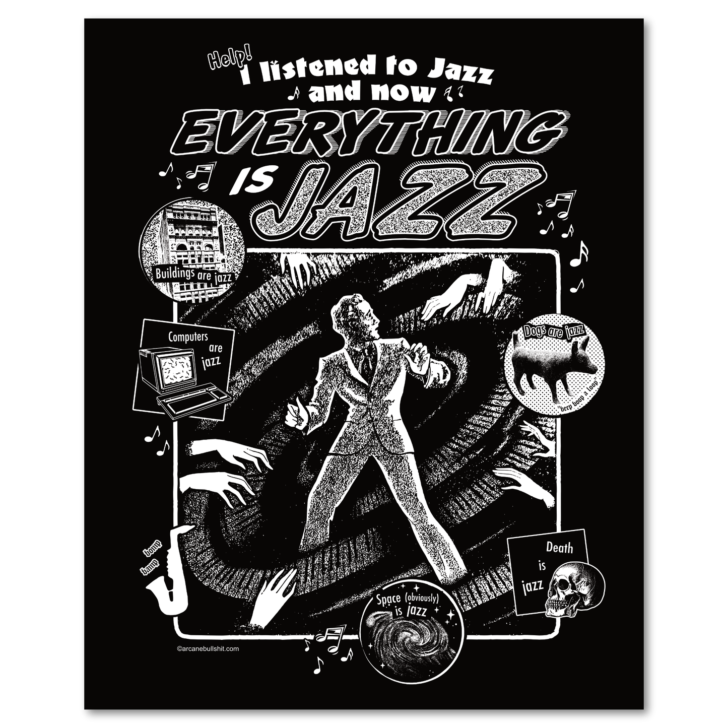 "Everything is Jazz" Risograph Poster