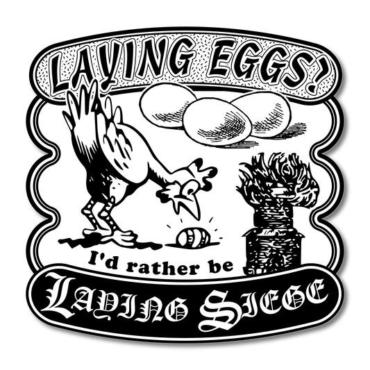 "Laying Eggs" Die-Cut Vinyl Sticker