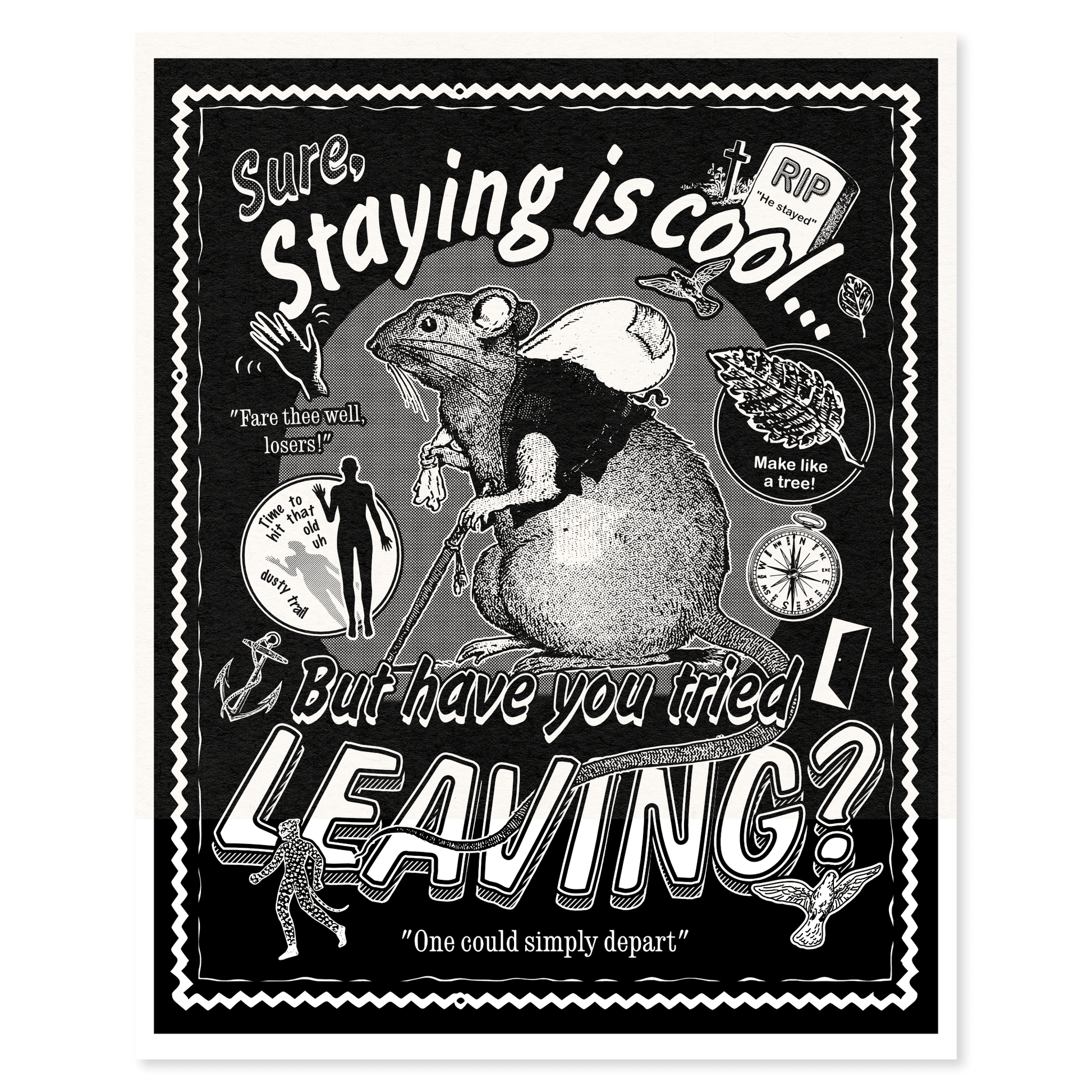 Arcane Bullshit "Leaving" Poster