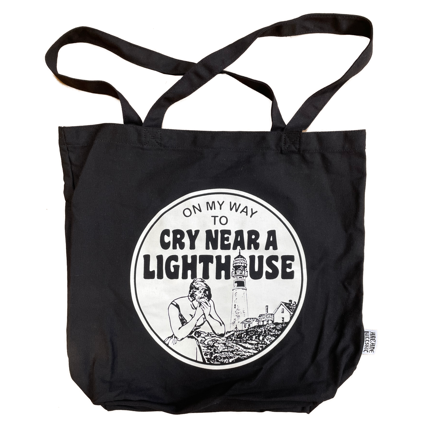 "Cry Near a Lighthouse (2023 version)" tote bag