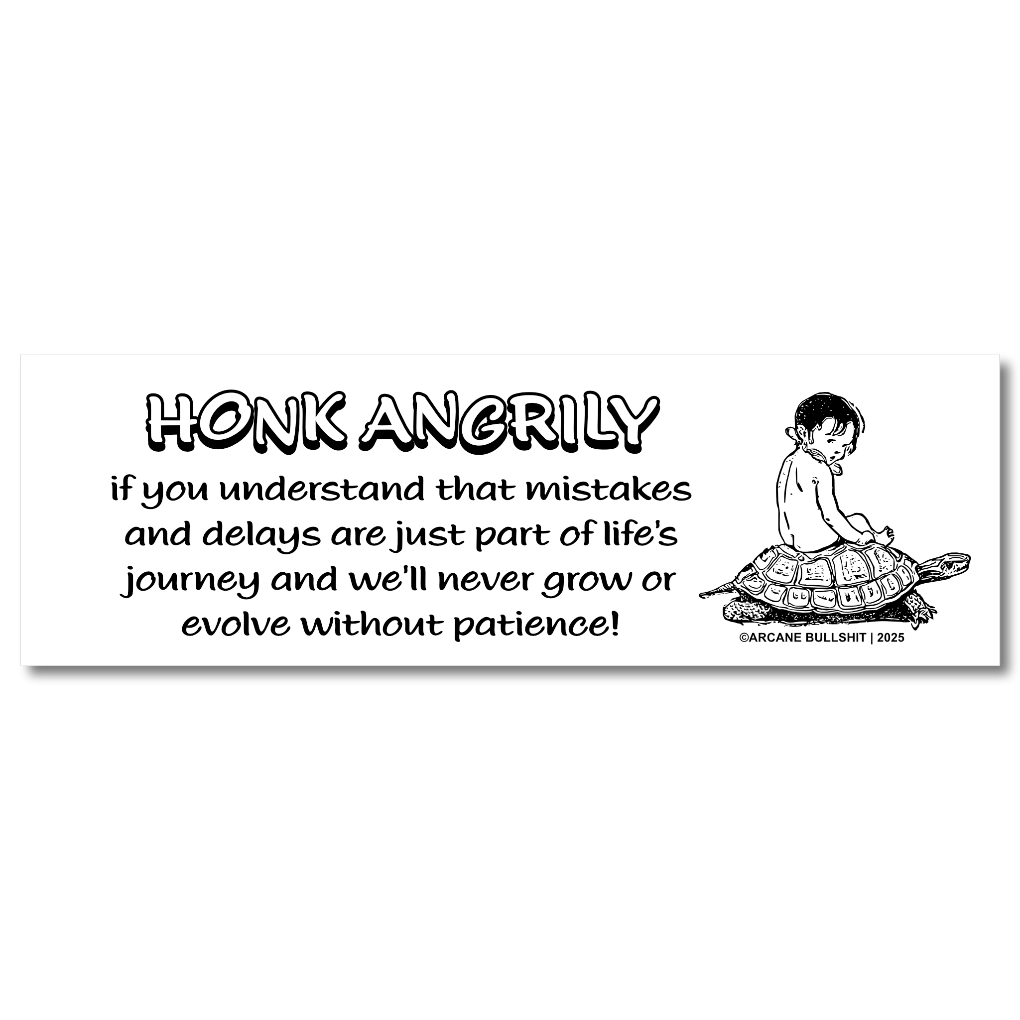 Past Mistake Visualization Sticker “Mistakes” Bumper Sticker – Arcane Bullshit