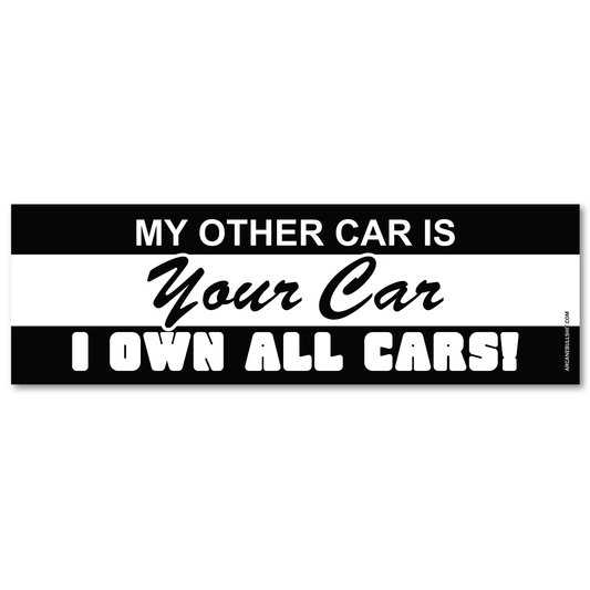 PREORDER: "I OWN ALL CARS" Bumper Sticker