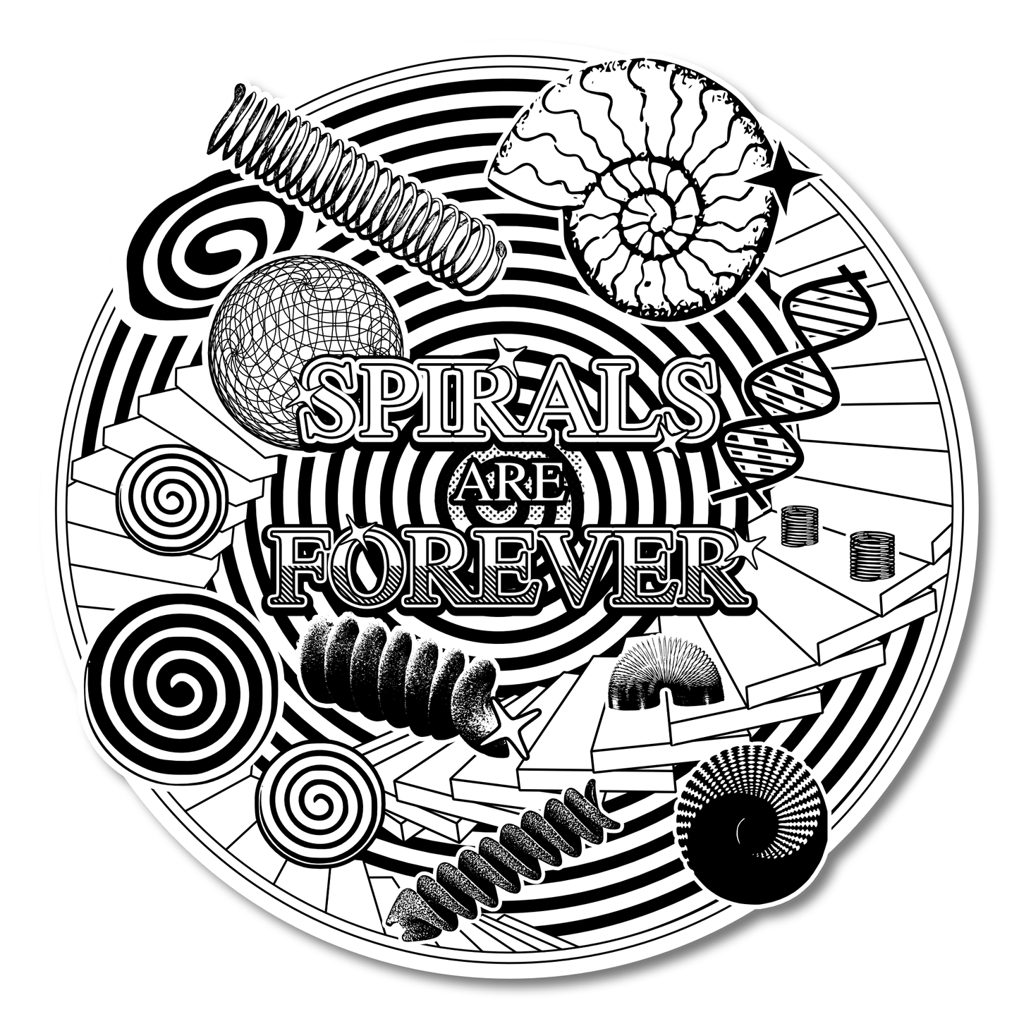 “Spirals Are Forever” Vinyl Sticker