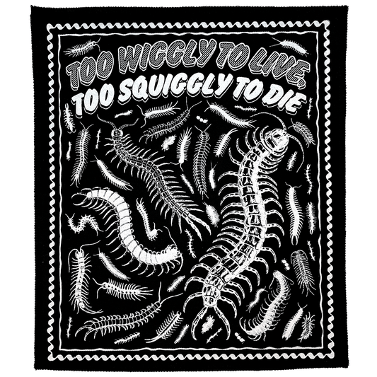 Arcane Bullshit Patch "Too Wiggly to Live, Too Squiggly to Die" Screen-printed Back Patch