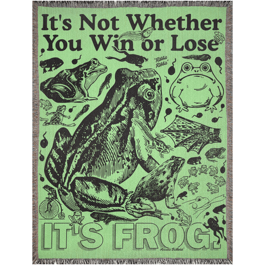 "It's Frog" Woven Blanket