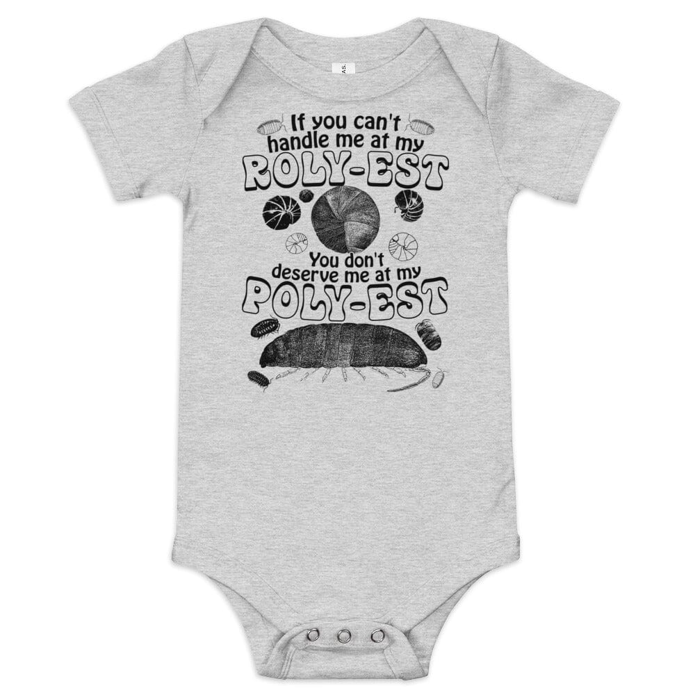 Arcane Bullshit Baby Onesie Athletic Heather / 3-6m "Roly Poly" Baby short sleeve one piece