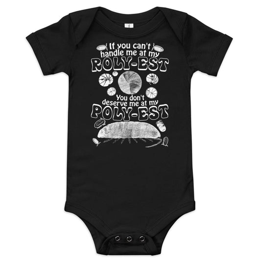 Arcane Bullshit Baby Onesie Black / 3-6m "Roly Poly" Baby short sleeve one piece