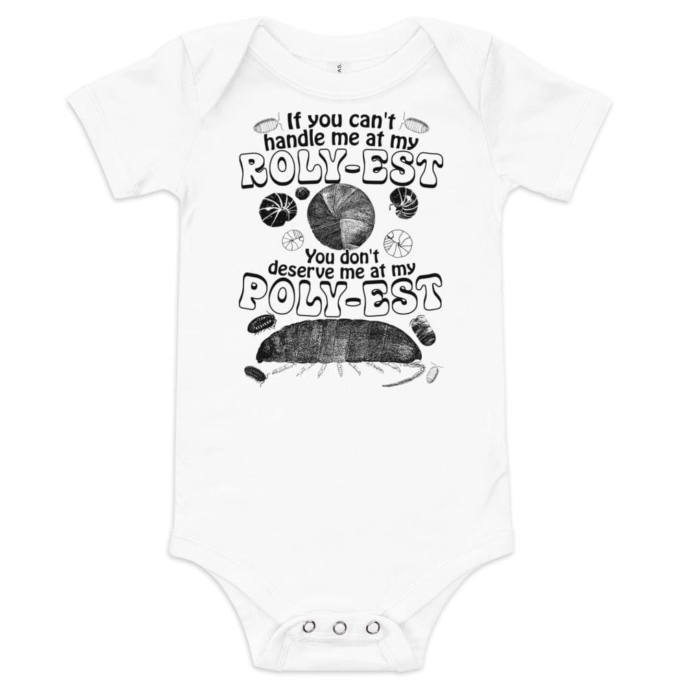 Arcane Bullshit Baby Onesie White / 3-6m "Roly Poly" Baby short sleeve one piece