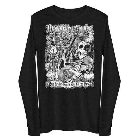 Arcane Bullshit Black Heather / XS "Ornamental Gourds" Unisex Long Sleeve Tee