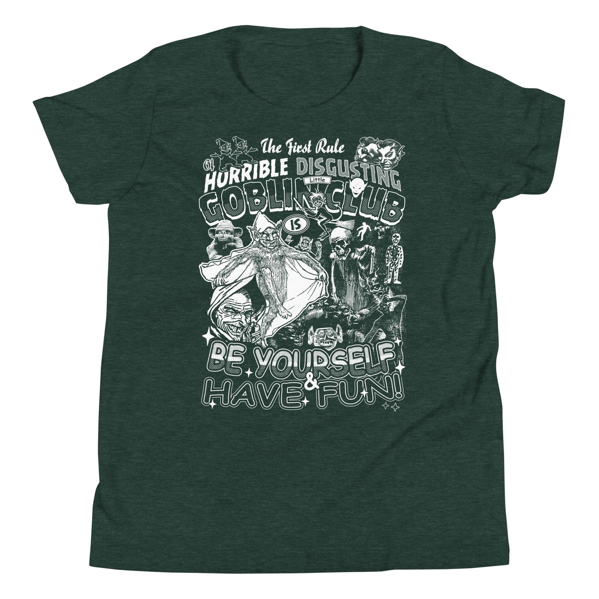 Arcane Bullshit Heather Forest / S "Horrible Disgusting Goblin Club" Youth Short Sleeve T-Shirt