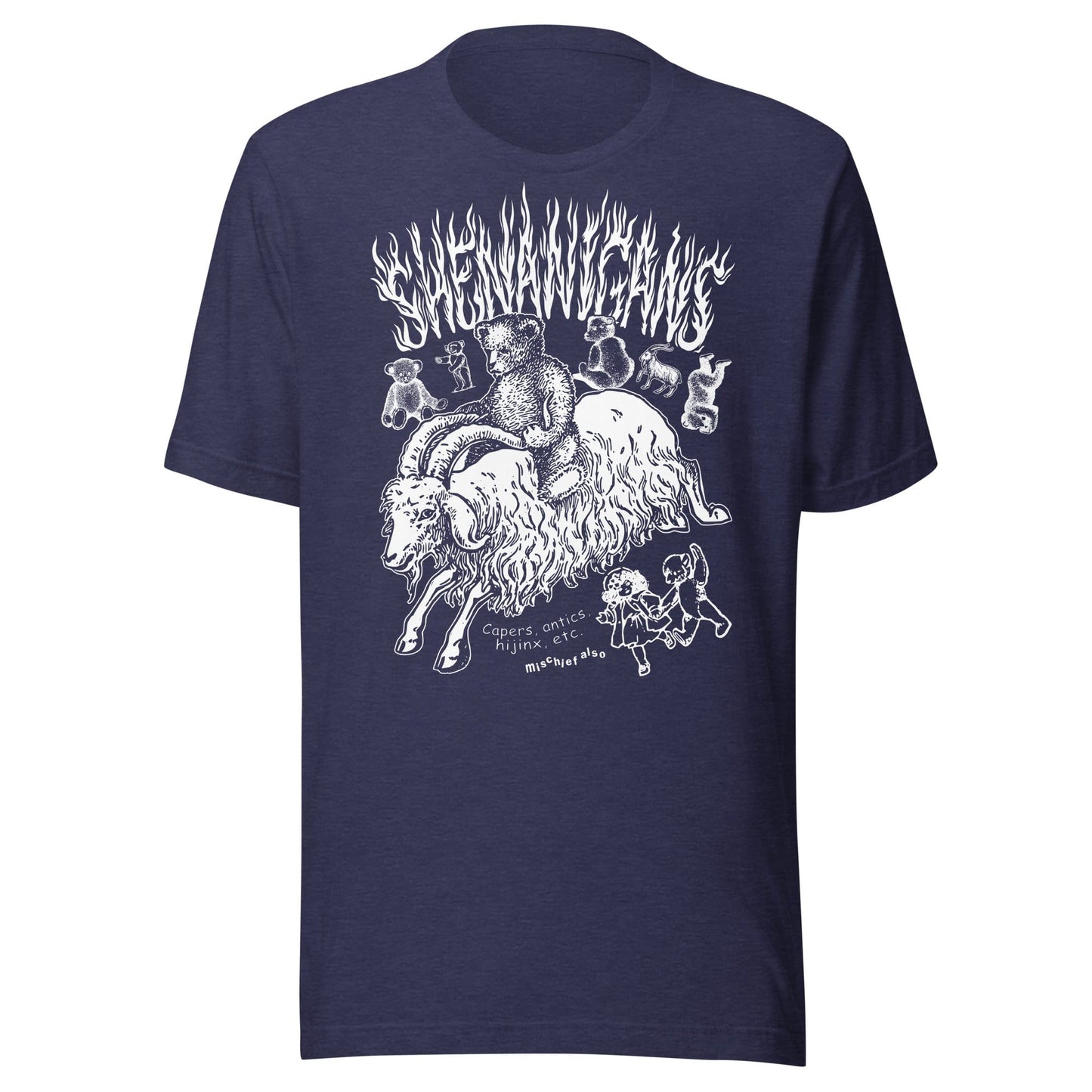 Arcane Bullshit Heather Midnight Navy / S "Shenanigans" Unisex t-shirt