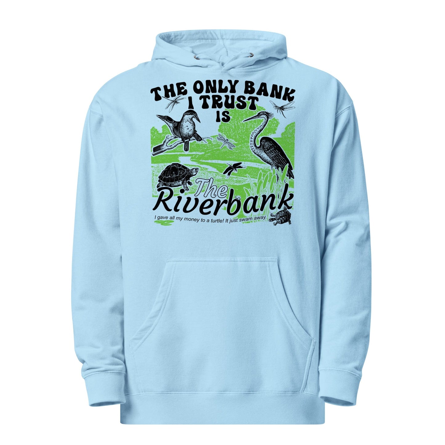 Arcane Bullshit Hoodie Blue Aqua / S "The Riverbank" Unisex midweight hoodie