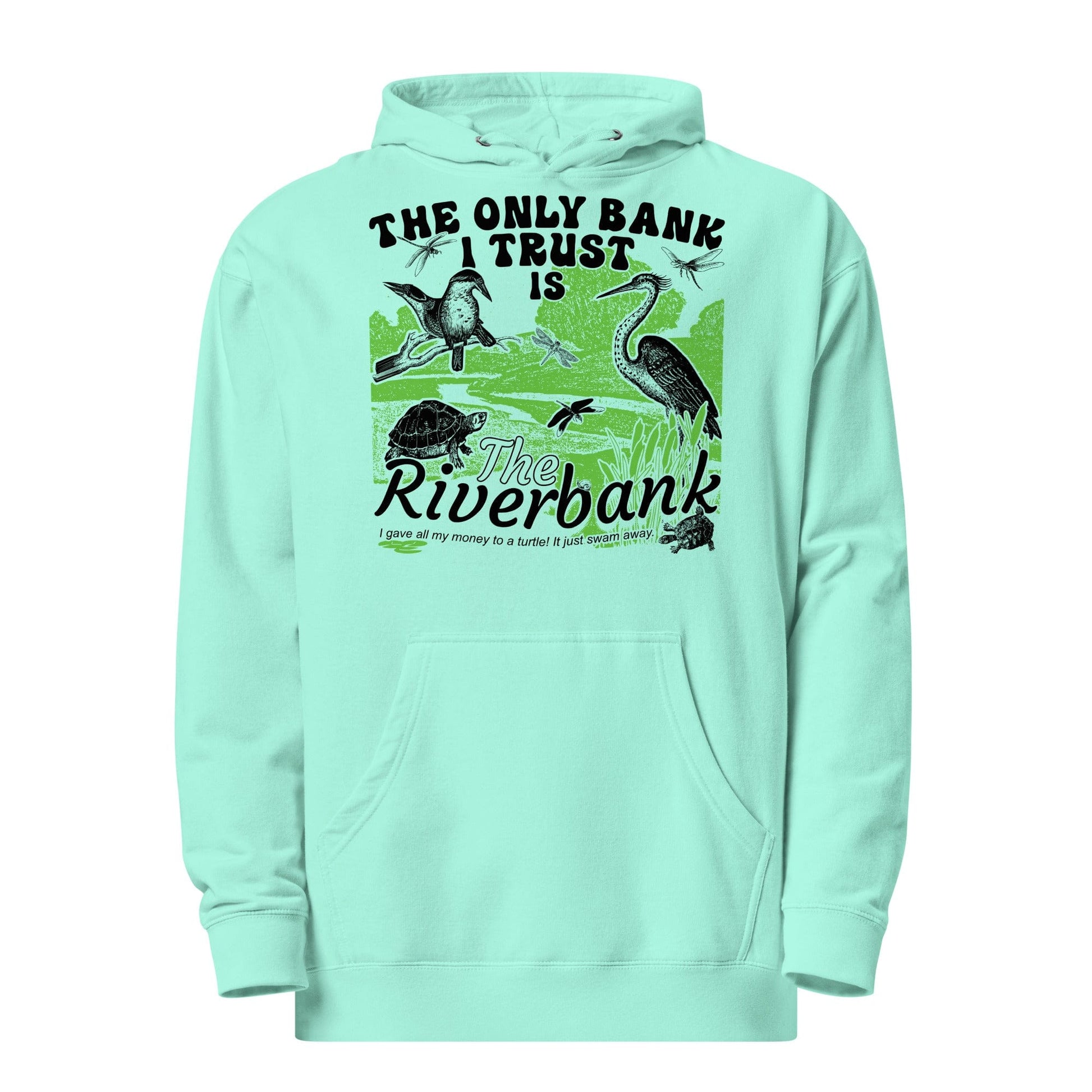 Arcane Bullshit Hoodie Mint / S "The Riverbank" Unisex midweight hoodie