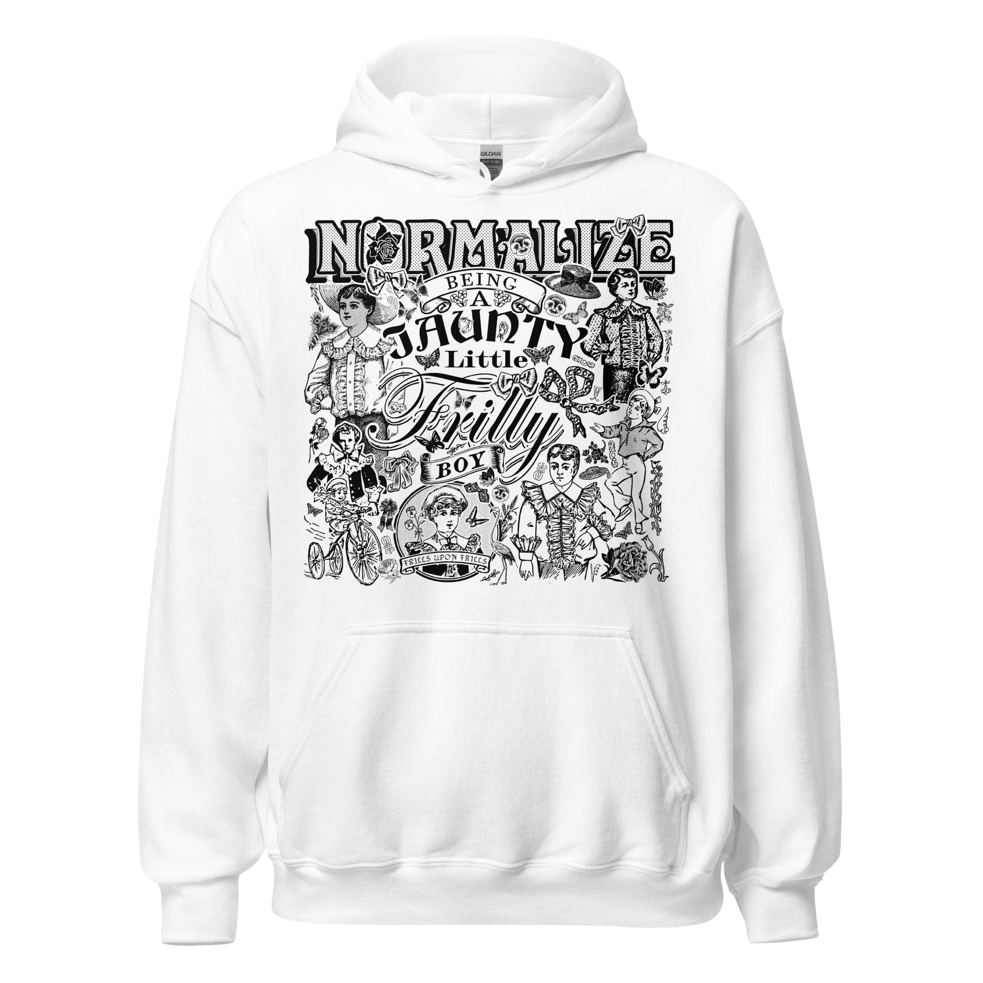 Arcane Bullshit Hoodie White / S Jaunty Little Frilly Boy Unisex Hoodie