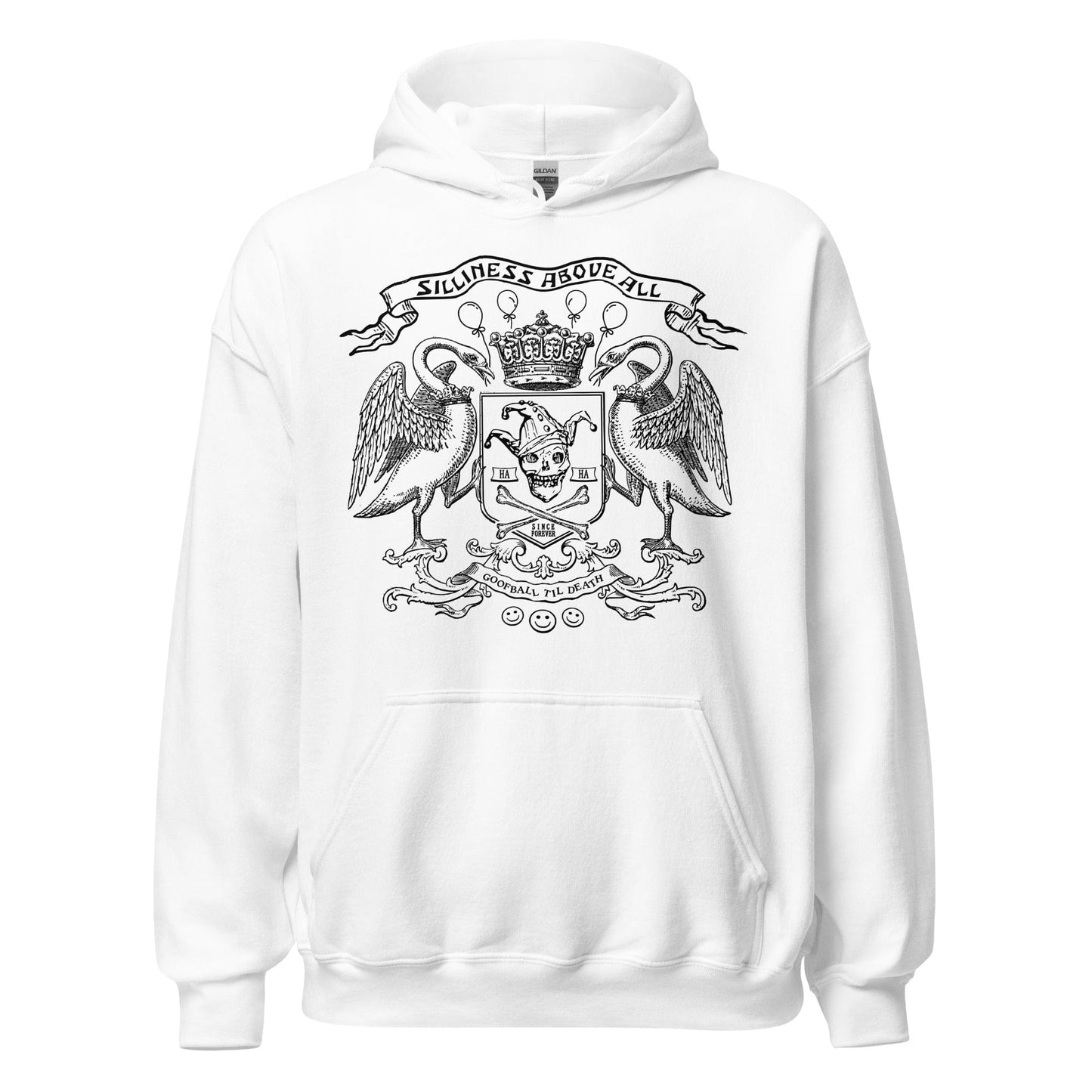 Arcane Bullshit Hoodie White / S Silliness Above All Unisex Hoodie