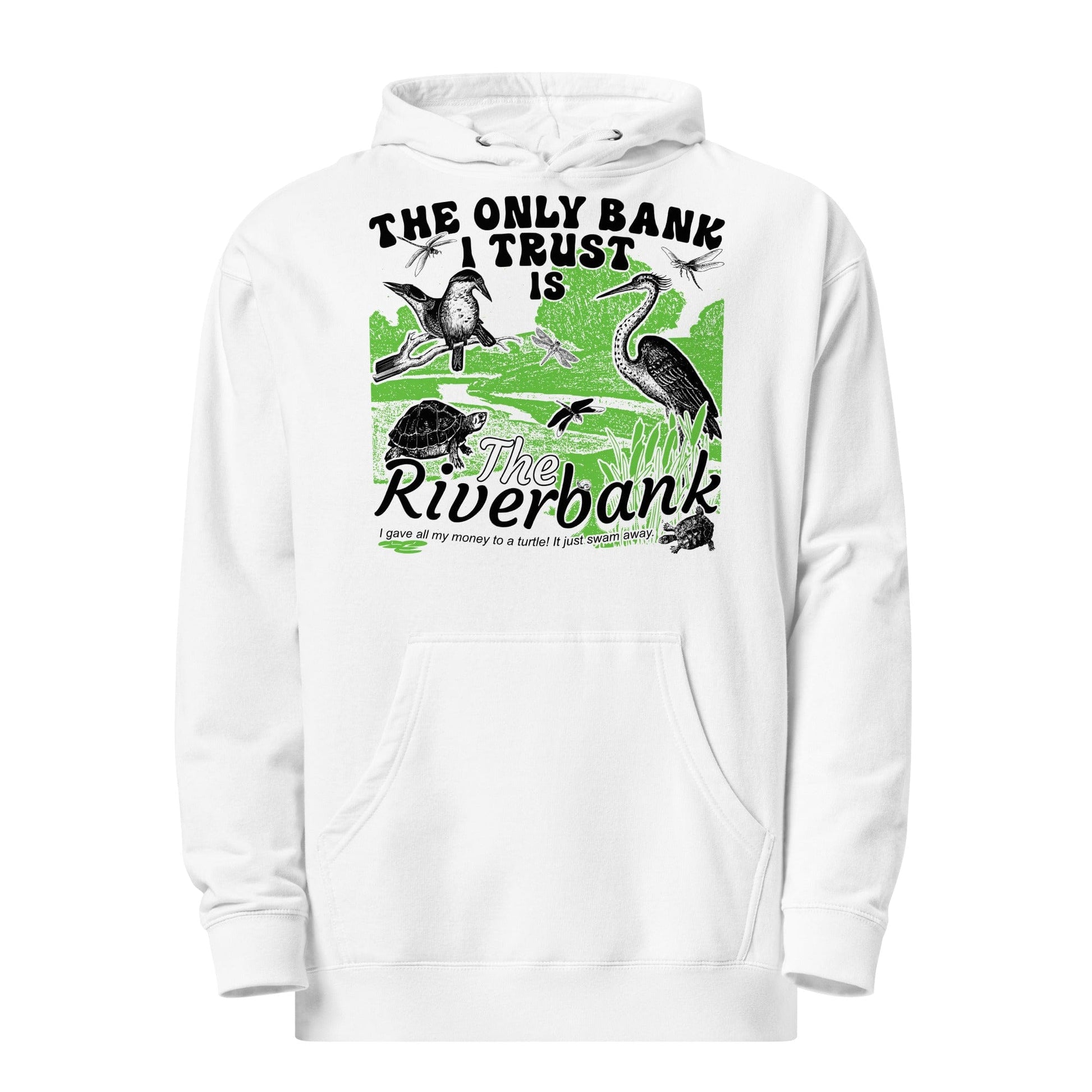 Arcane Bullshit Hoodie White / S "The Riverbank" Unisex midweight hoodie