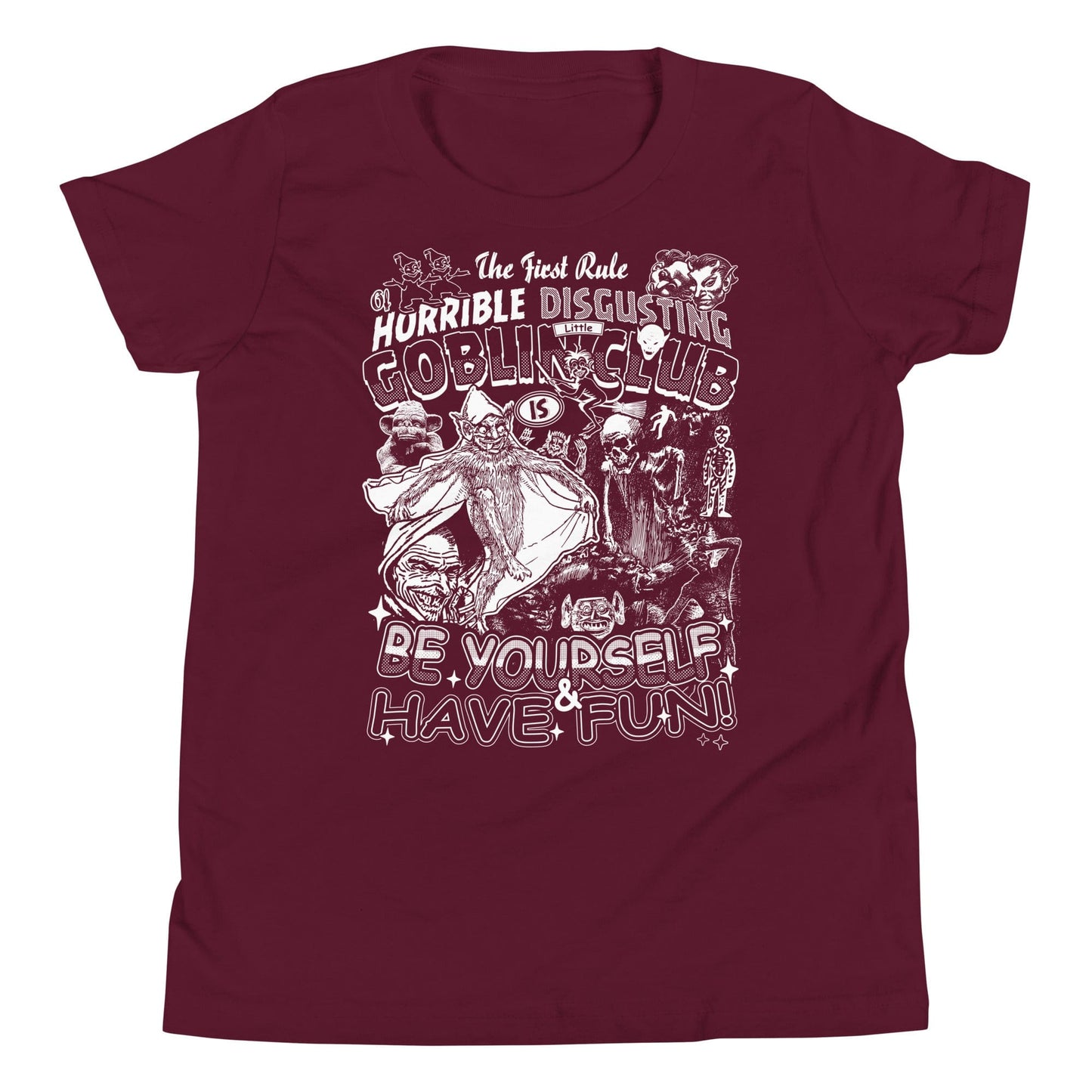 Arcane Bullshit Maroon / S "Horrible Disgusting Goblin Club" Youth Short Sleeve T-Shirt