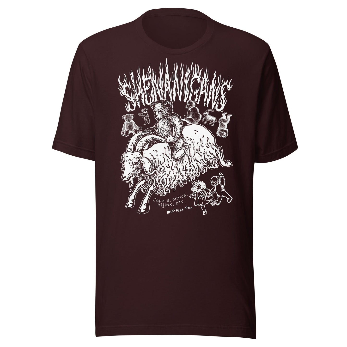 Arcane Bullshit Oxblood Black / S "Shenanigans" Unisex t-shirt