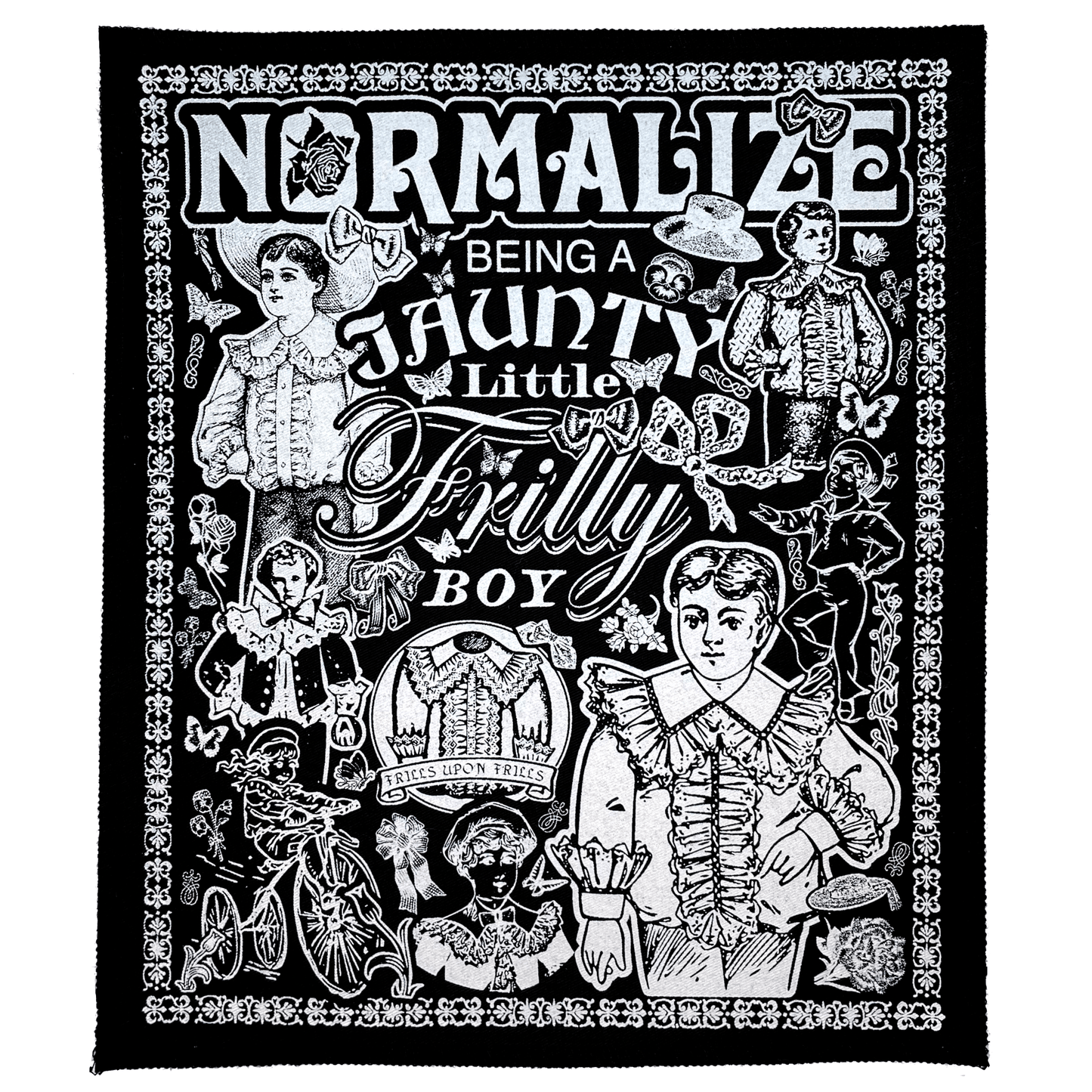 Arcane Bullshit Patch "Frilly Boy" Screen-printed Back Patch