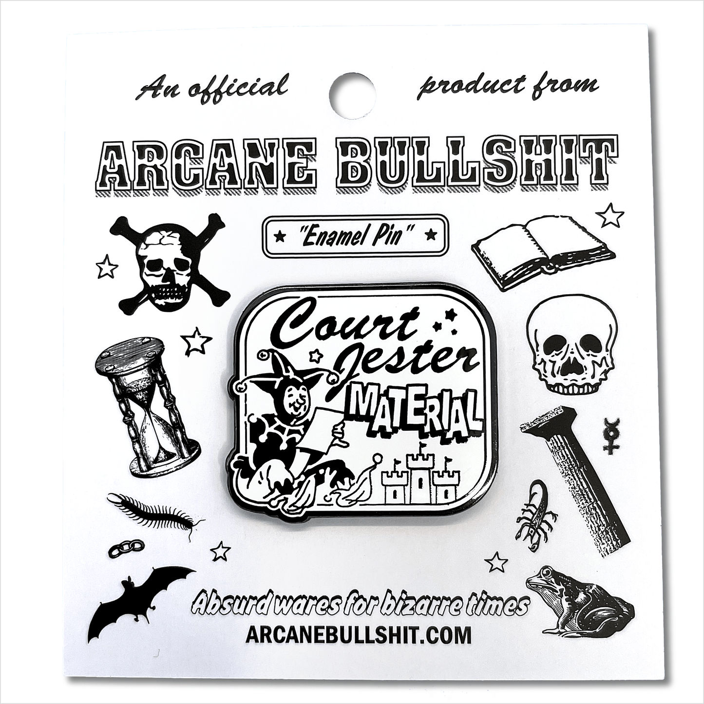 Arcane Bullshit Pin "Court Jester Material" Pin