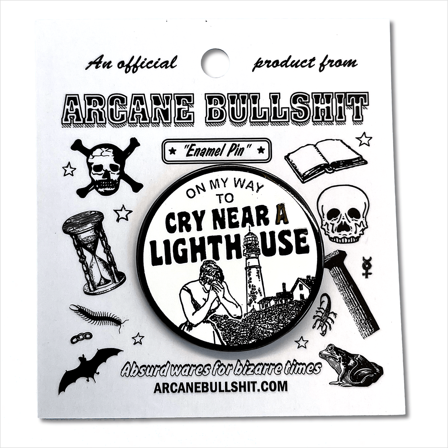 Arcane Bullshit Pin "Cry Near a Lighthouse" Pin