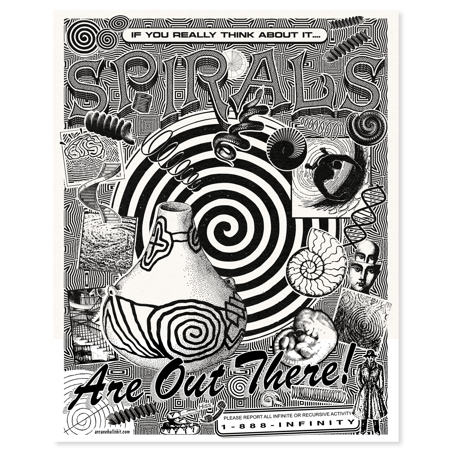 Arcane Bullshit Poster 8 x 10" SPIRALS poster