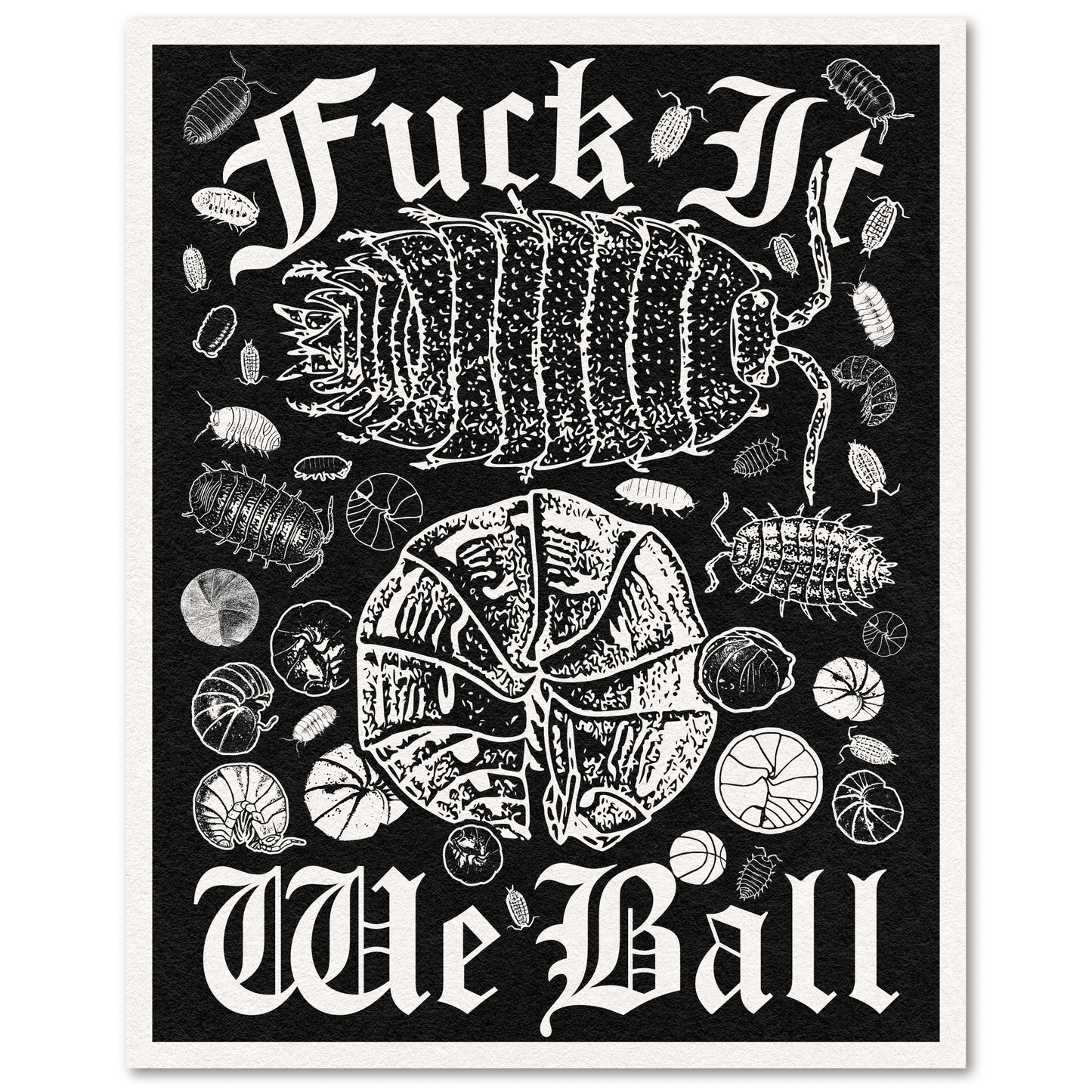 Arcane Bullshit Poster 8"x10" Risograph “We Ball (Ball So Hard Version)” poster