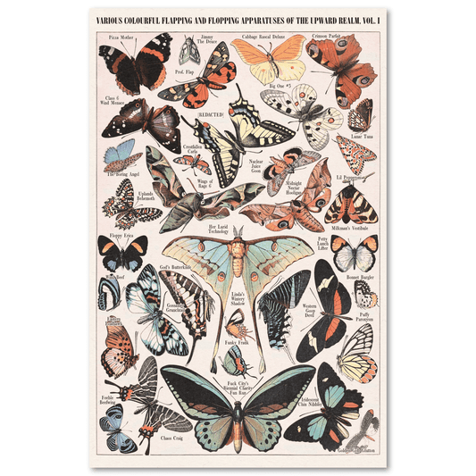 Arcane Bullshit Poster "Butterfly" Risograph Poster