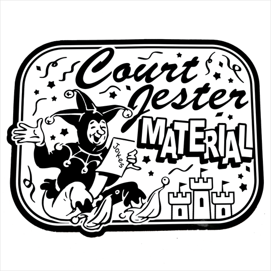 Arcane Bullshit Sticker "Court Jester Material" Vinyl Sticker