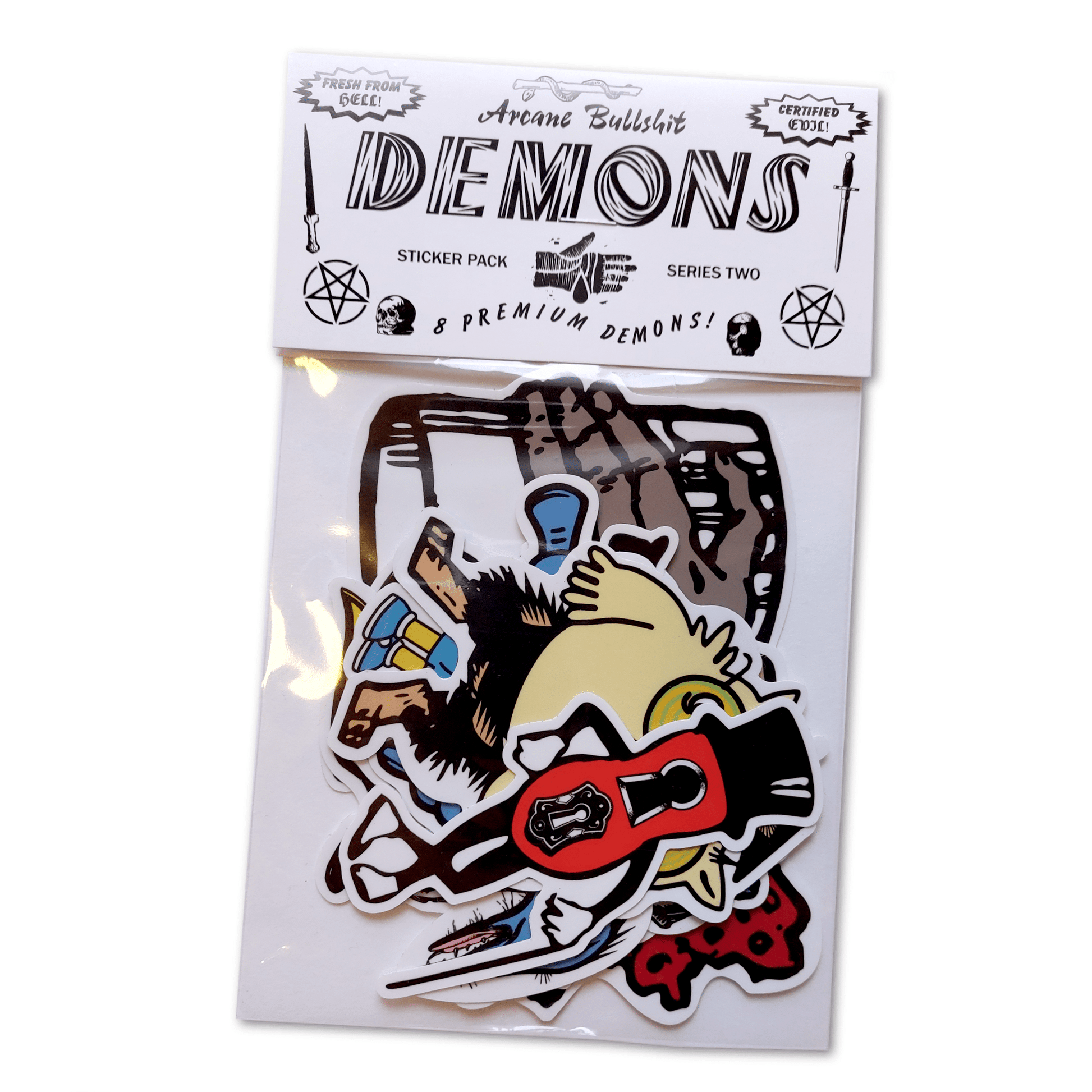 Arcane Bullshit Sticker Demon Stickers Series 2 (Pack of 8)