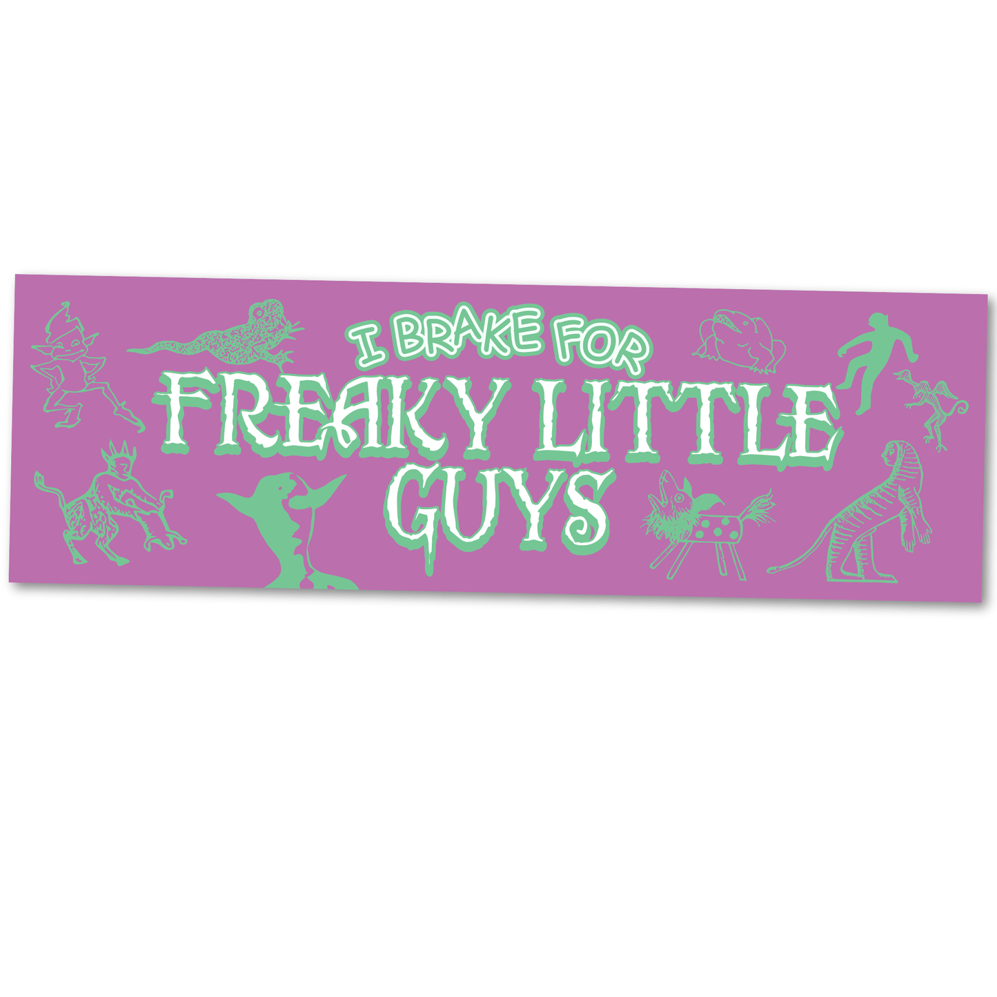 Arcane Bullshit Sticker "Freaky Little Guys" bumper sticker