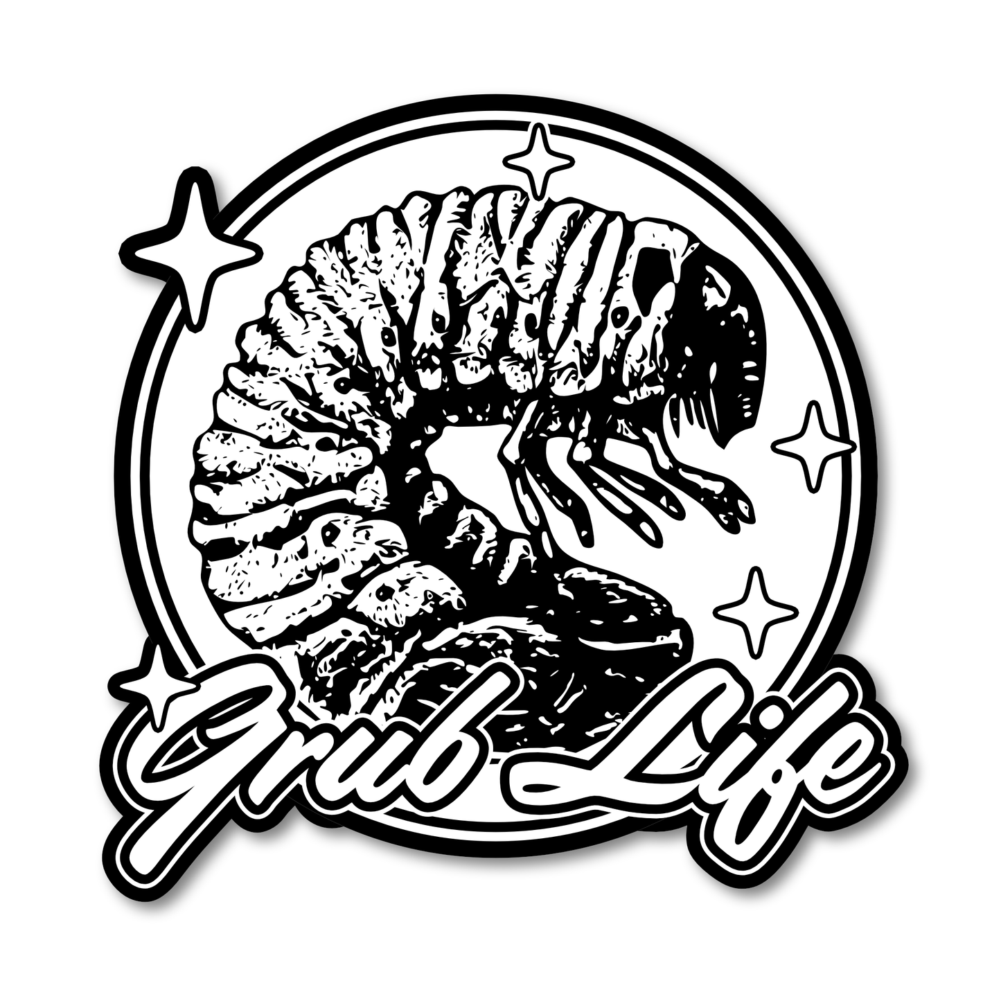 Arcane Bullshit Sticker "Grub Life" Round Sticker