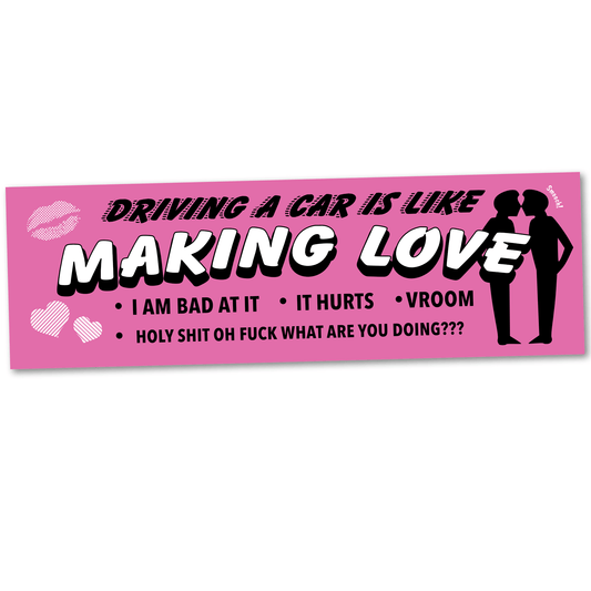 Arcane Bullshit Sticker "Making Love" bumper sticker