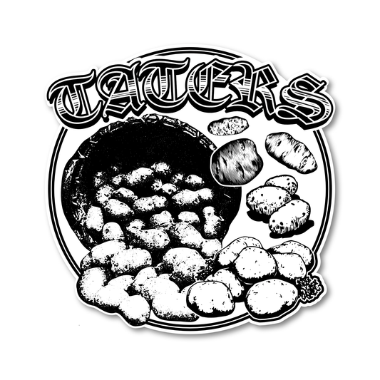 Arcane Bullshit Sticker "Taters" Round Sticker