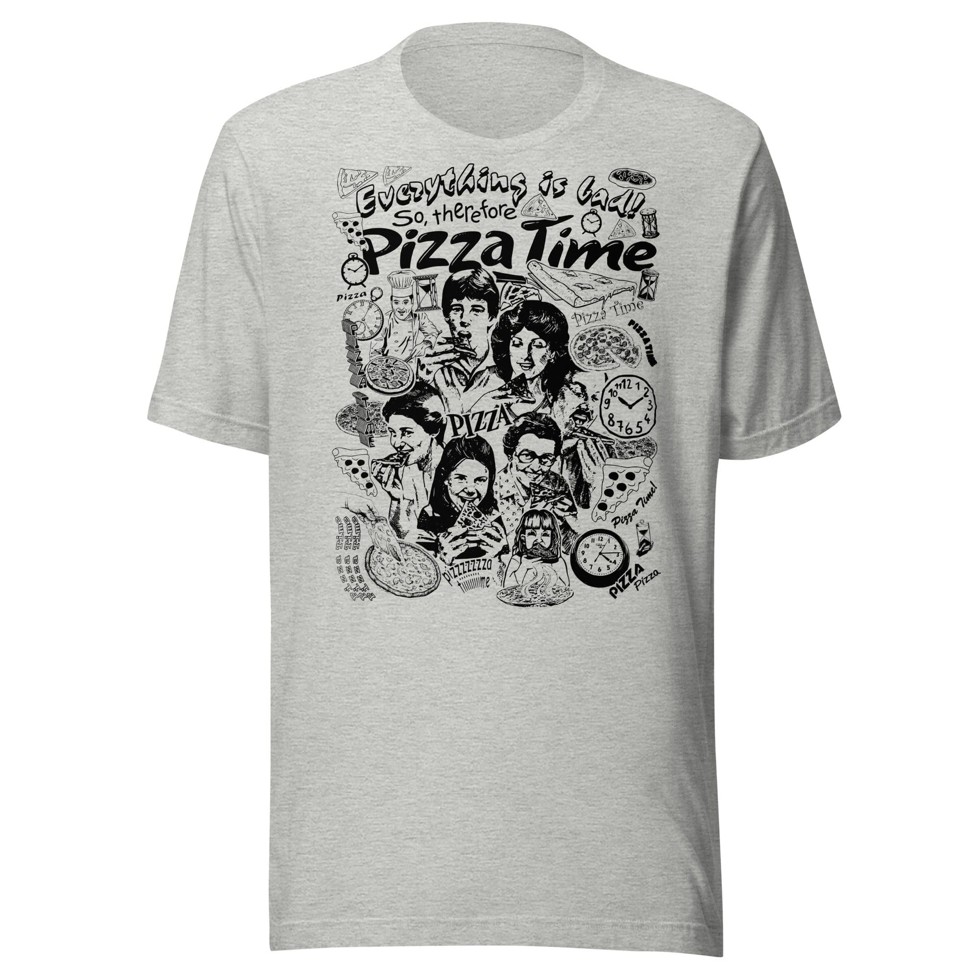 Arcane Bullshit T-shirt Athletic Heather / XS "Pizza Time" Unisex t-shirt