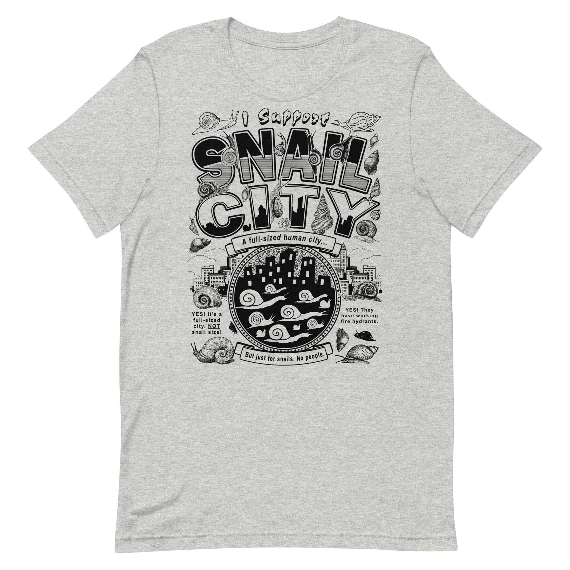 Arcane Bullshit T-shirt Athletic Heather / XS "Snail City" Unisex t-shirt