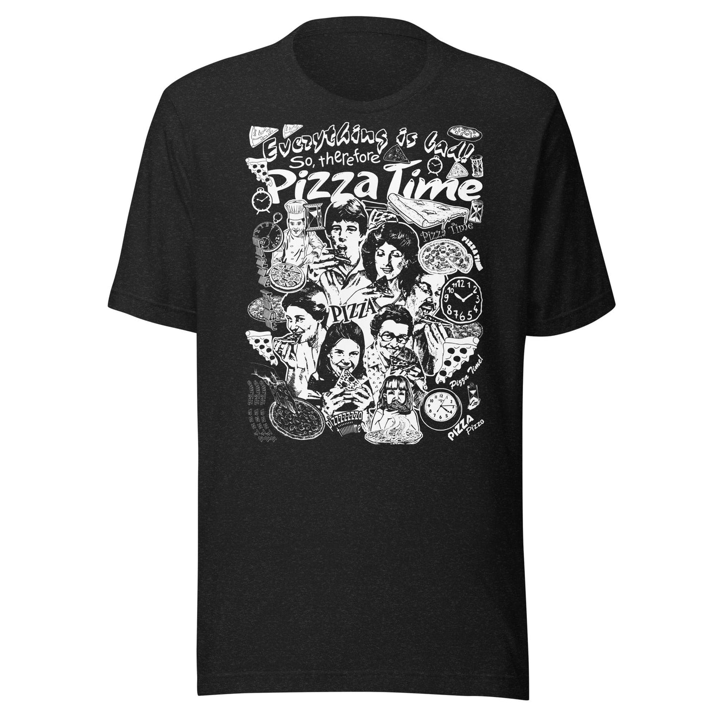 Arcane Bullshit T-shirt Black Heather / XS "Pizza Time" Unisex t-shirt