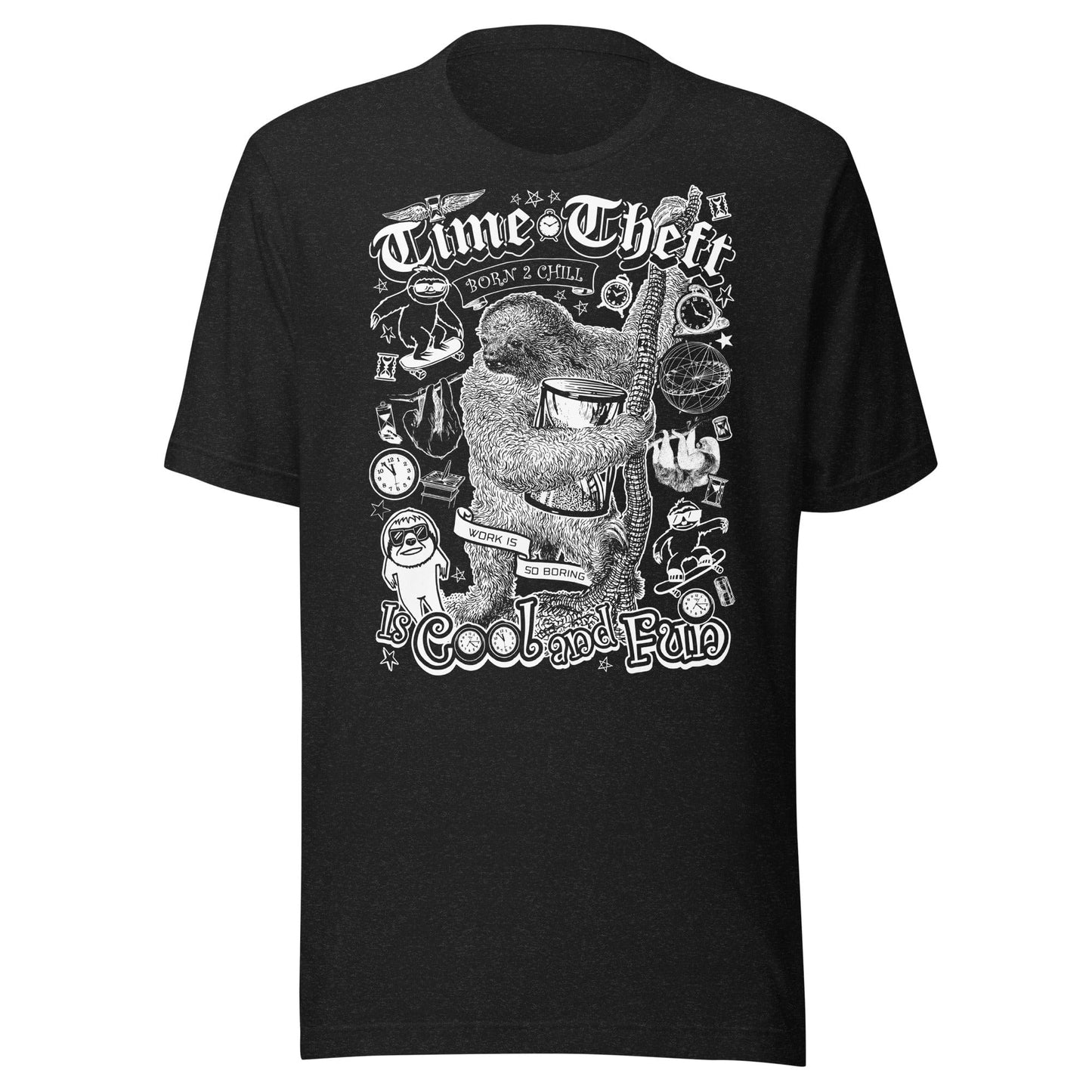 Arcane Bullshit T-shirt Black Heather / XS "Time Theft" Unisex t-shirt